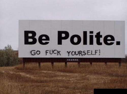 be polite